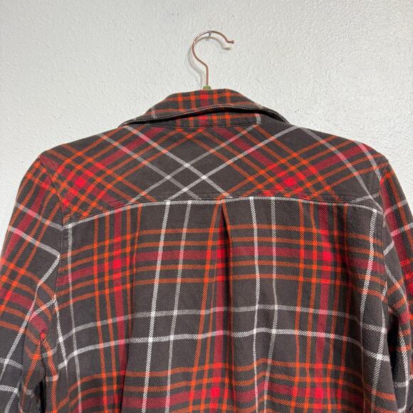 Woolrich Brown Plaid Button Down Shaket Sz M - Picture 12 of 16
